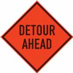 Detour Ahead Roll-up Sign / Vinyl Pockets